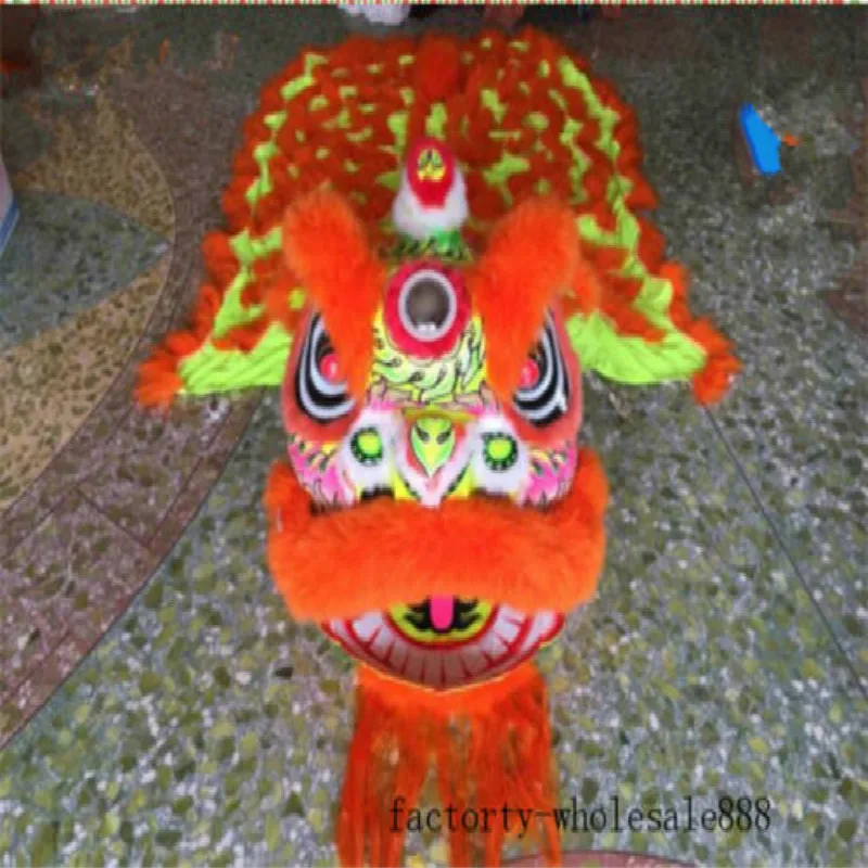 Китайский народный художественный костюм талисмана льва для танцев шерсть Южная