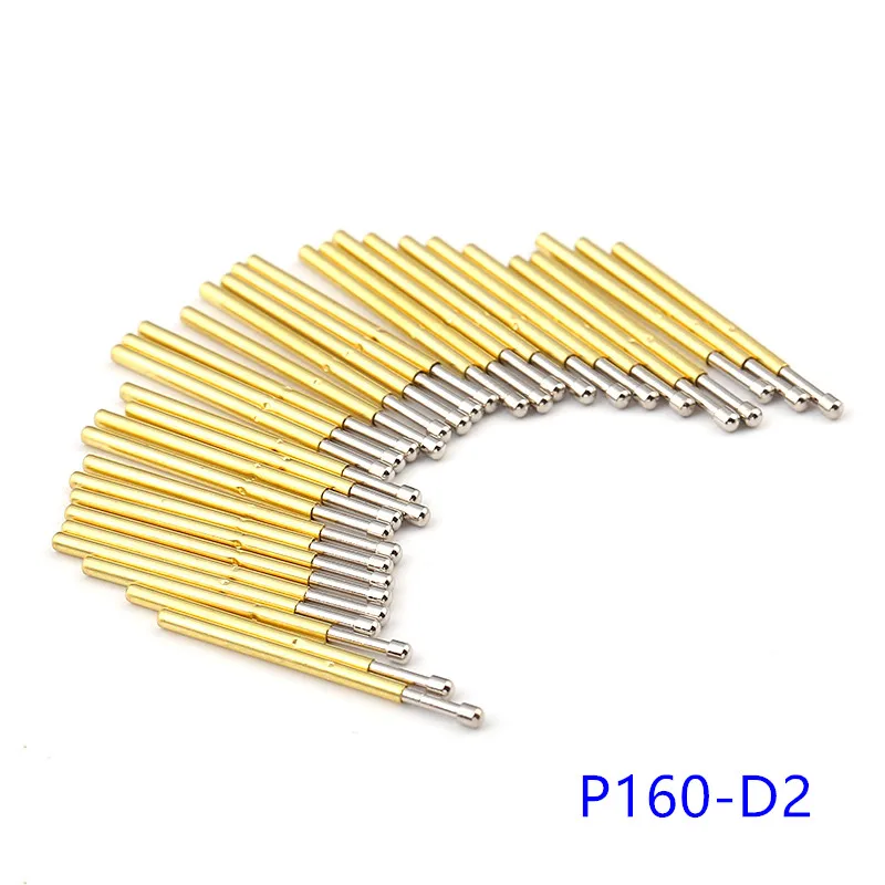 Hot Sales 100PCS/Pack of P160 Series Brass Spring Test Probe with Nickel Plated Needle Diameter Electronic | Инструменты