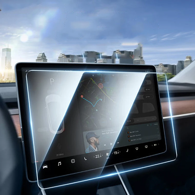 1 шт 15 дюймов автомобиля Экран прозрачное защитное закаленное Стекло протектор