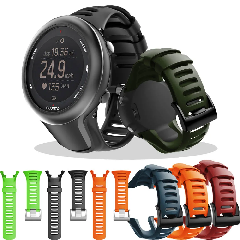 Силиконовый ремешок для SUUNTO Ambit 1 2 3 сменный Браслет смарт-браслета Suunto AMBIT