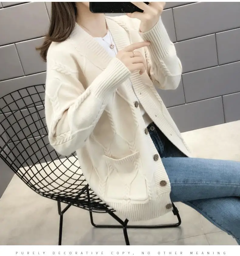 

Fall 2021 autumn women new Hot selling crop top sweater cardigan women korean fashion netred casual knitted ladies tops Ay235