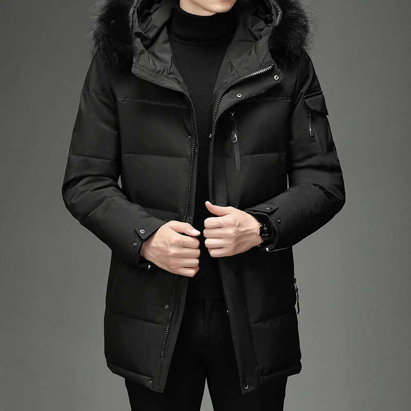 2023 New Winter Down Jacket Men Thickened Short Jacket Men Hooded Zipper Winter Parka Coat Men Plus Size S-4XL