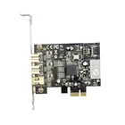 3 порта PCIE Combo 2x 1394B + 1x 1394A Firewire Порты PCI-Express, контроллер расширения карты IEEE 1394 B + A для FireWire 800