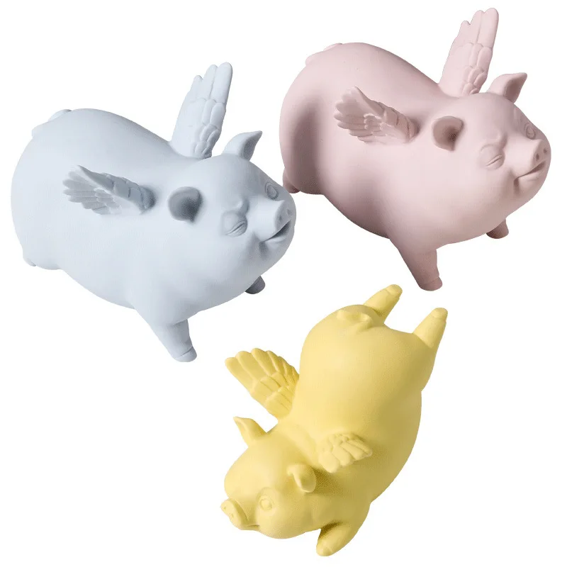 

Nordic Ins Wind Decoration Cute Ceramic Flying Pig Creative Simple Home Decoration Accessories
