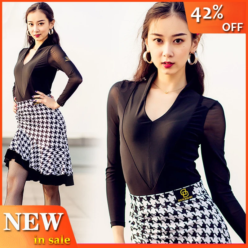 Женское платье с юбкой для латиноамериканских танцев комплект из двух предметов