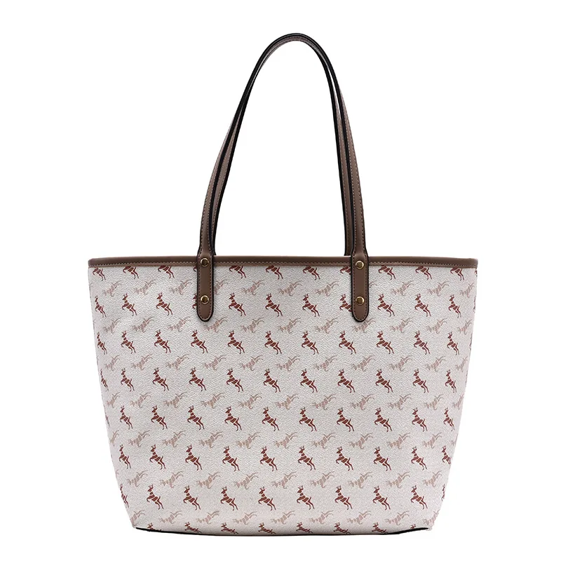 

One shoulder bag female 2021 new online celebrity fashion printed pony Tote bag Joker in large capacity bag