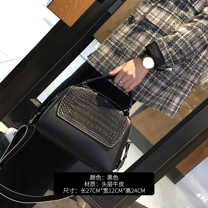 

Luxury Genuine Leather Women Bag 2021 Crocodile Pattern Female Shoulder Bag Small Crossbody Bag Brand Cowhide Lady Totes Handbag