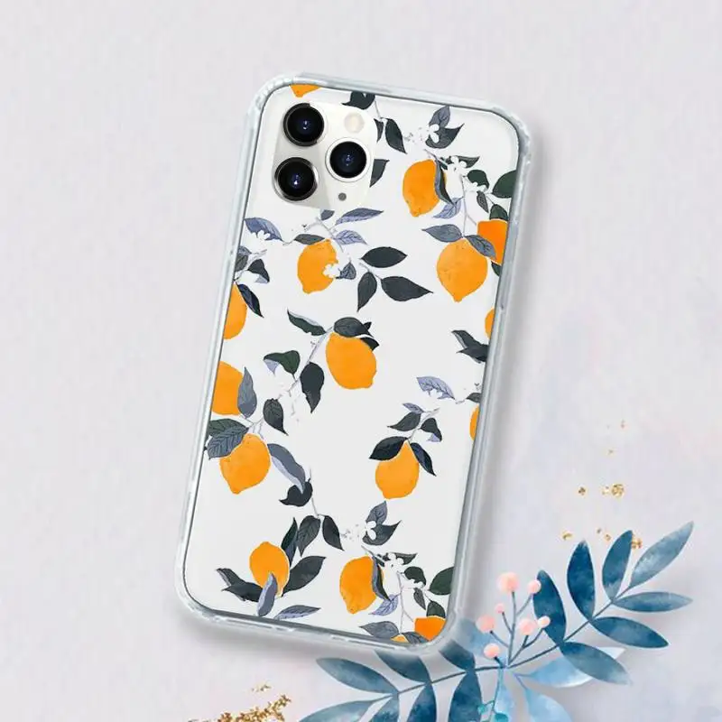 

lemon fruit Phone Case Transparent for iPhone 11 12 mini pro XS MAX 6 6S 8 7 Plus X 5S SE 2020 XR
