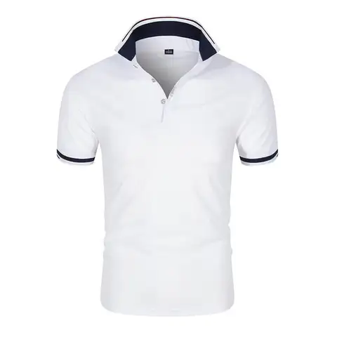 Мужские деловые рубашки-поло с лацканами, мужская Тонкая рубашка 4 цветов, размер M-4Xl в наличии