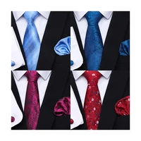 fashion necktie wholesale woven 7 5 cm jacquard tie pocket squares set necktie mans easter day black sliver