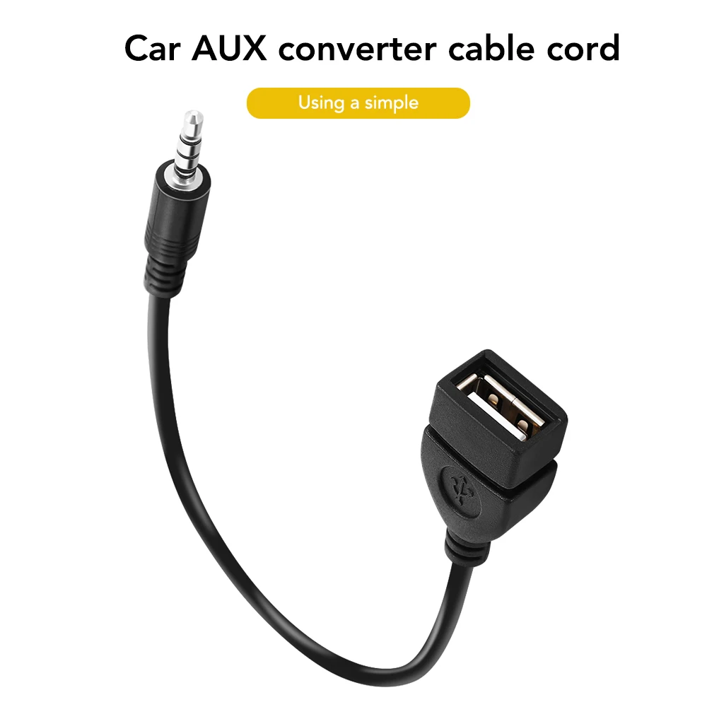 Кабель-конвертер 3 5 мм AUX штекер-USB гнездовой разъем для Kia Sportage QL KX5 Mazda Hyundai Tucson Seat