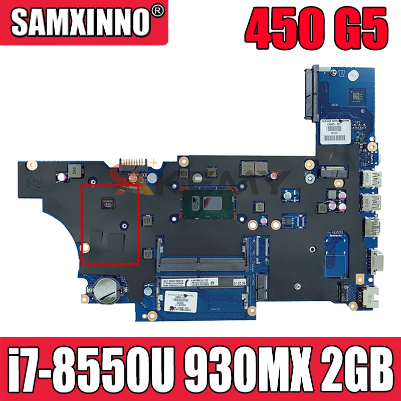 

For HP ProBook 450 G5 Laptop Motherboard With SR3LC i7-8550u 930MX 2GB L00825-601 L00825-001 DA0X8CMB6E0 100% Tested Fast Ship