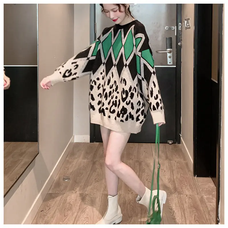 

Foreign style sweater women's loose and lazy autumn dress top