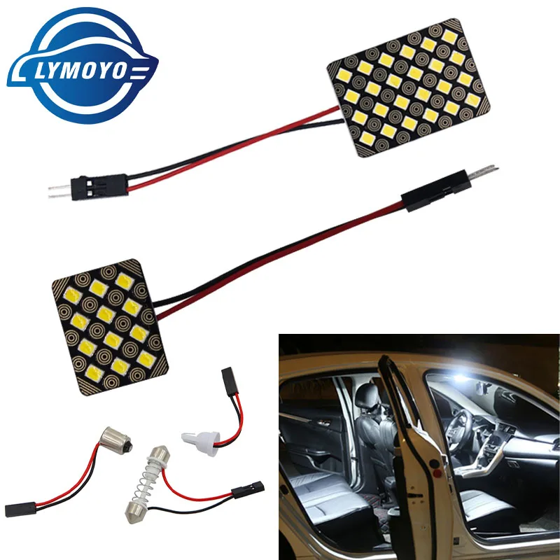 

Автомобильная светодиодная лампа LYMOYO T10 2835 ba9s 12/24SMD с 3 адаптерами, автомобильные панельные лампы, автомобильная внутренняя лампа для чтения,...