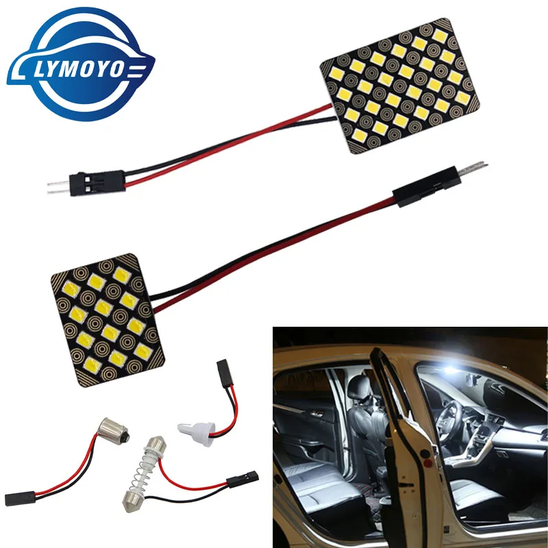 Автомобильная светодиодная лампа LYMOYO T10 2835 ba9s 12/24SMD с 3 адаптерами автомобильные