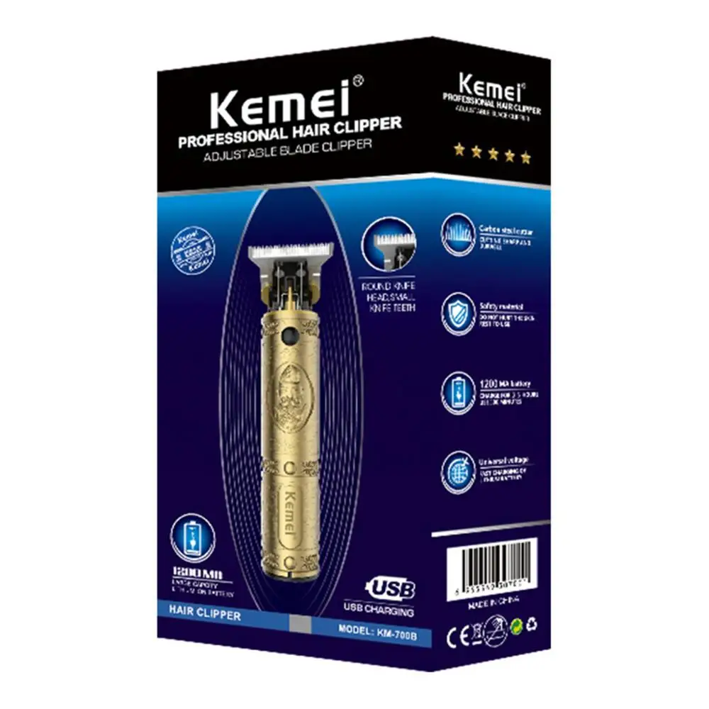 

Kemei Pro Li T-Outliner Heavy Hitter Cordless Hair Trimmer Men 0mm Baldheaded Hair Clipper Finish Hair Cutting Machine 2020 New