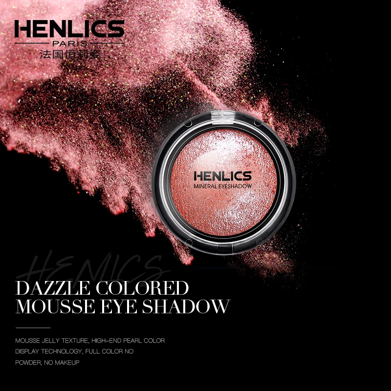 HENLICS Блестящий тени дымчатые пигмент для век Палитра стойкие водостойкие