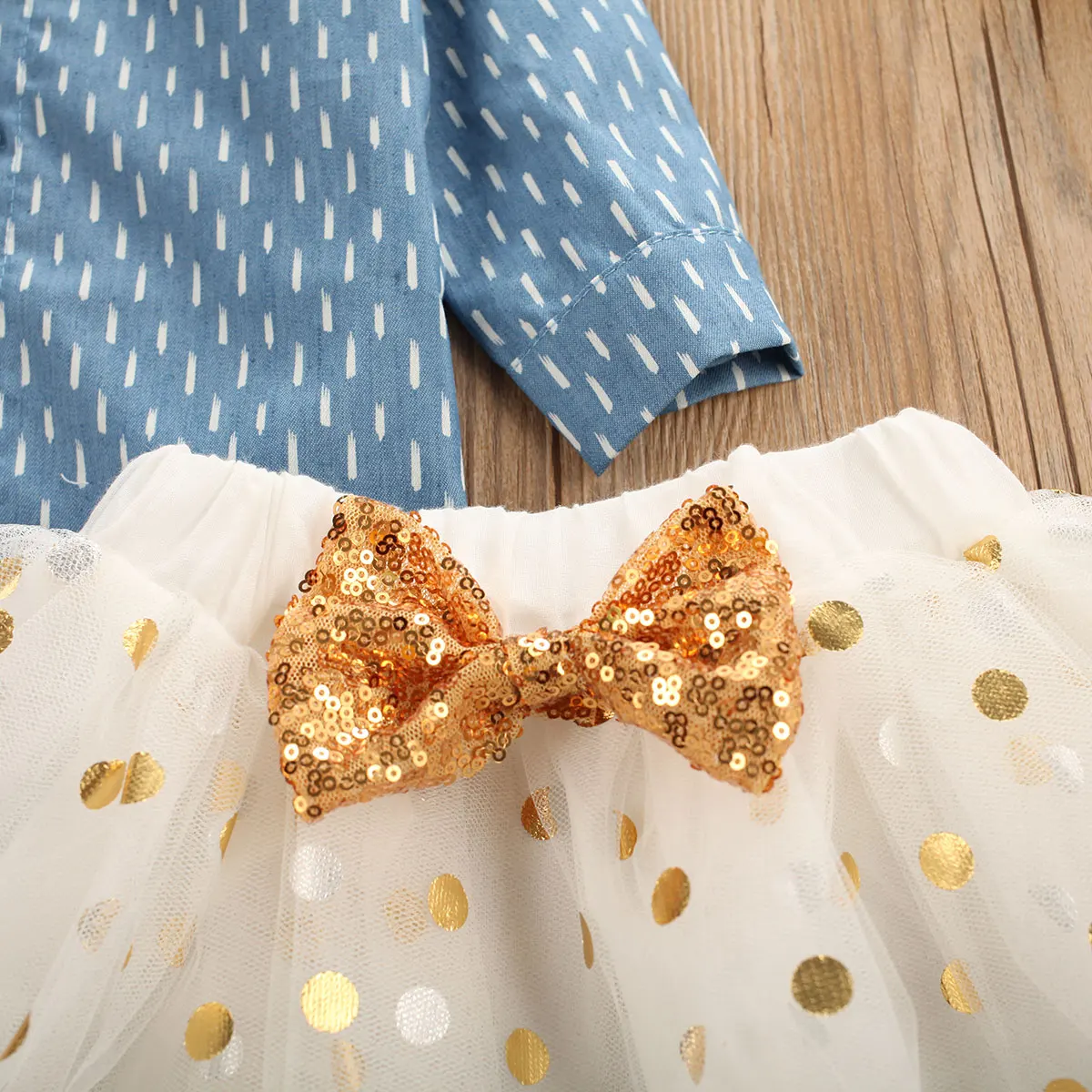 Милый комплект для новорожденных девочек одежды на день рождения весенние топы