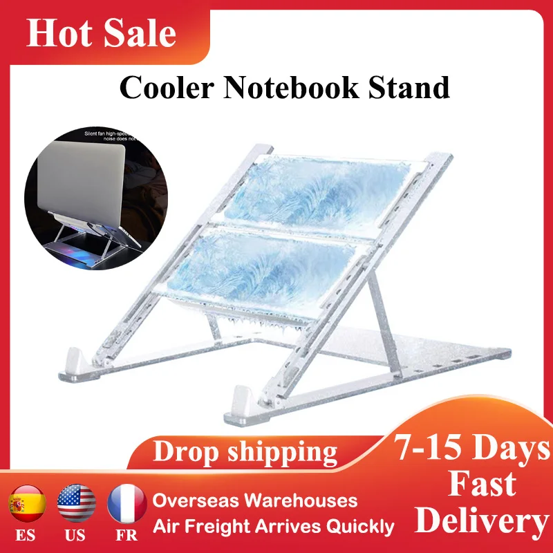 

Cooler Notebook Radiator Laptop Stand Quiet Fan RGB Light Semiconductor Refrigeration for Play Games Fast Cooling Pad Bracket