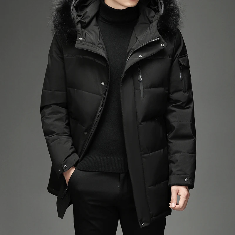 2023 New Winter Down Jacket Men Thickened Short Jacket Men Hooded Zipper Winter Parka Coat Men Plus Size S-4XL