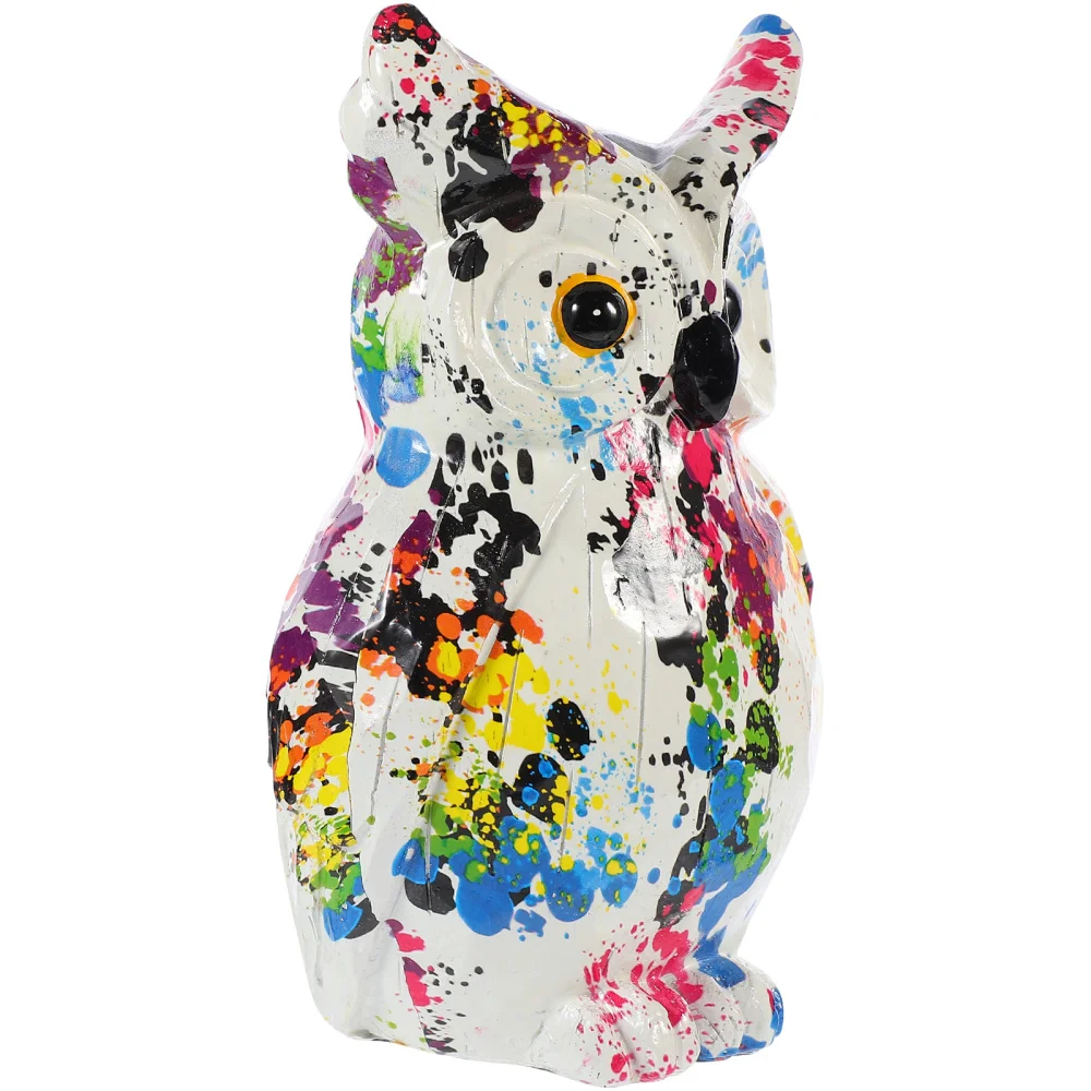 

Creative Resin Owl Ornament Water Transfer Owl Animal Crafts Home Decoration