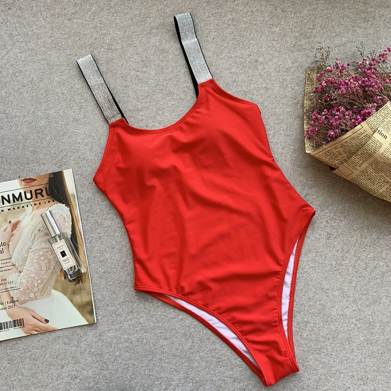 Новый дизайн мигающий однотонный красивый бикини с открытой спиной женский