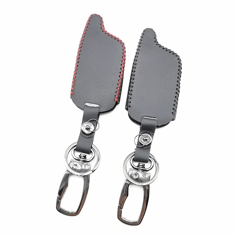 

DXL3000 LCD Remote 100% Leather Key Cover Case for Vehicle Security Key Two Way Car Alarm System Russian Version PANDORA DXL3000
