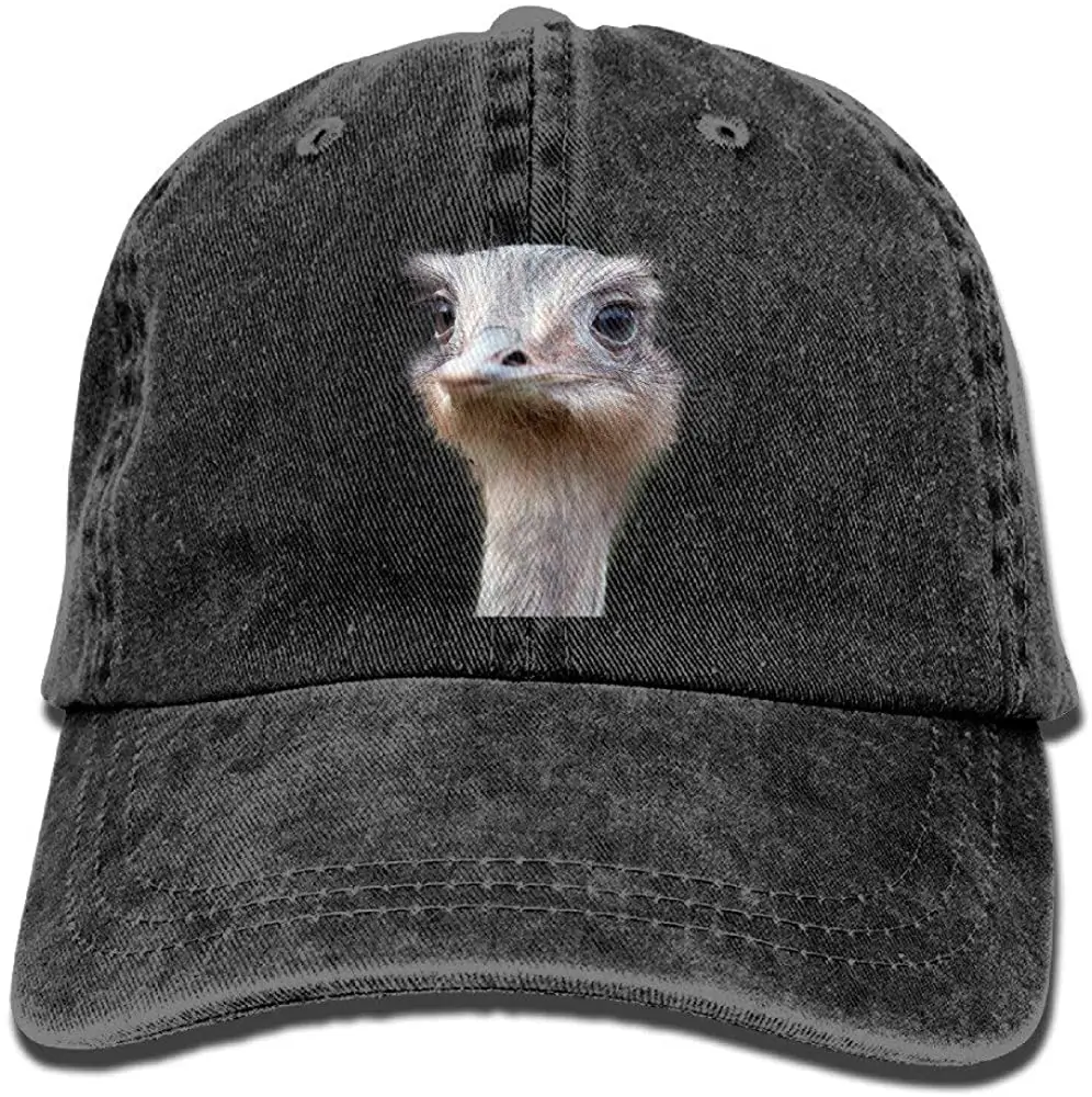 

Males Girl's Sunbonnet,Ostrich Jean Hat for Man Women Unisex Black