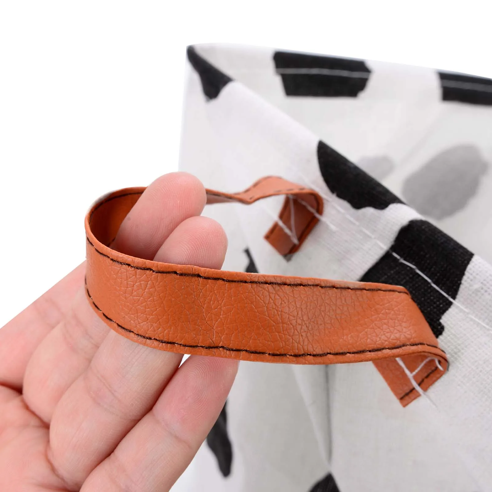 

1 PC Foldable Cotton Linen Dirty Laundry Basket Clothes Toy Storage Bag Pouch Holder Big Basket Organizer Bin Handle Laundry