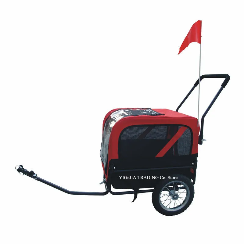 Велосипедная прогулочная коляска 2 в 1 максимальная нагрузка 30 кг 16 дюймов заднее