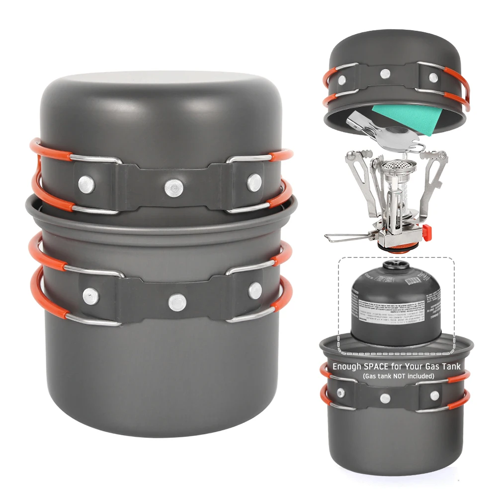 Online Peralatan Berkemah Peralatan Berkemah Peralatan Berkemah Titanium Peralatan Masak Kompor Masak Berkemah Piknik Hiking Wajan Travel Kit