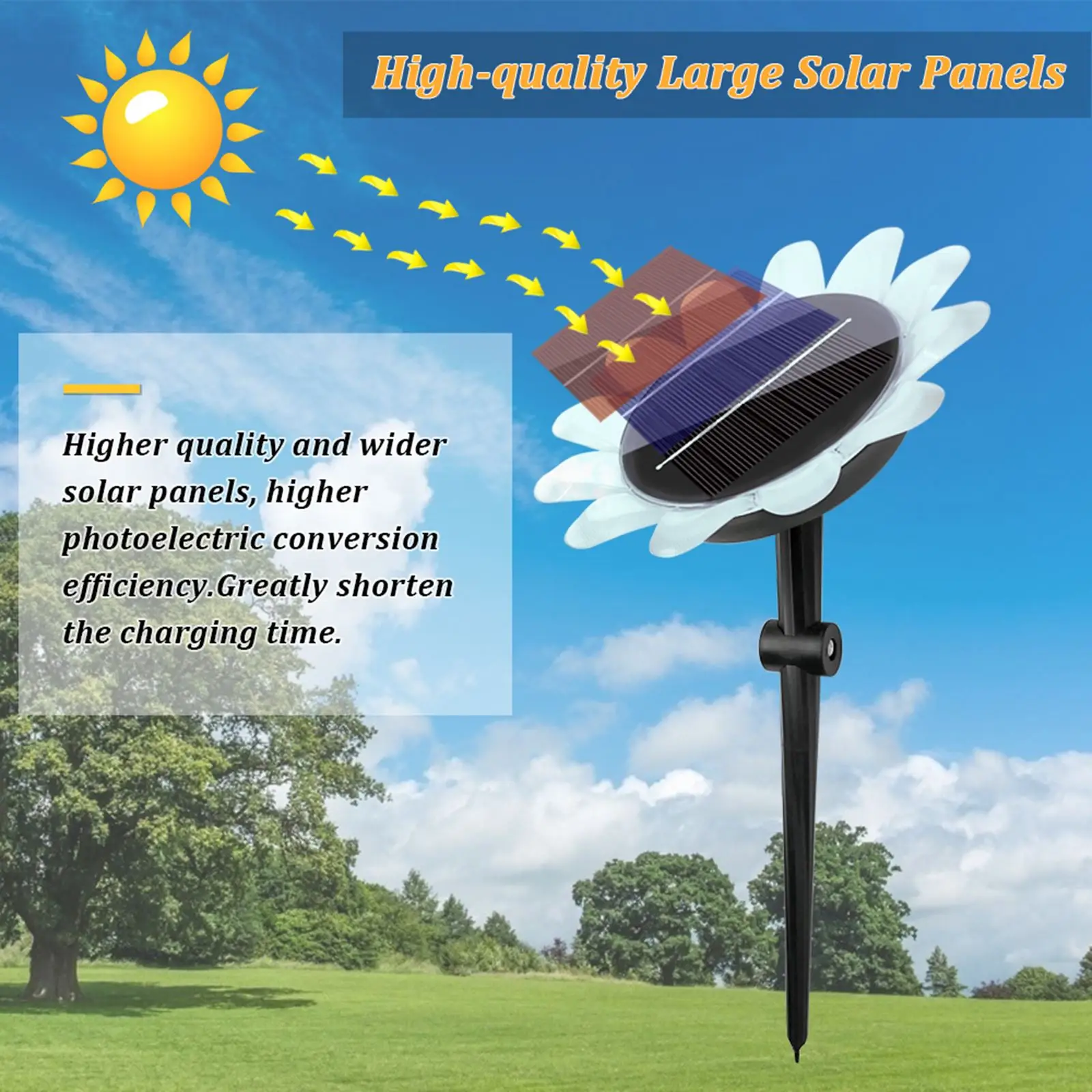 

Garden Solar Powered Pool Light IP68 Flower Shaped RGB LED Solar Stake Light For Patio Backyard Flowerbed Pond Pool