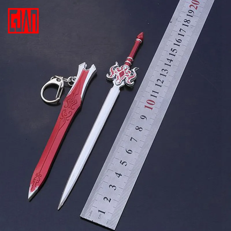

Alloy Scabbard Sword Weapon Model Film And Surrounding Gu Jian Weapon Weapon Ruby Sword Scabbard Chain Pendant One Generation