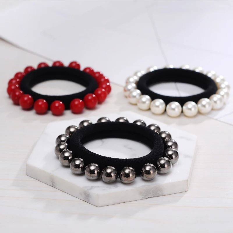 Корейские жемчужные ободки распродажа бисером резинки для волос эластичная