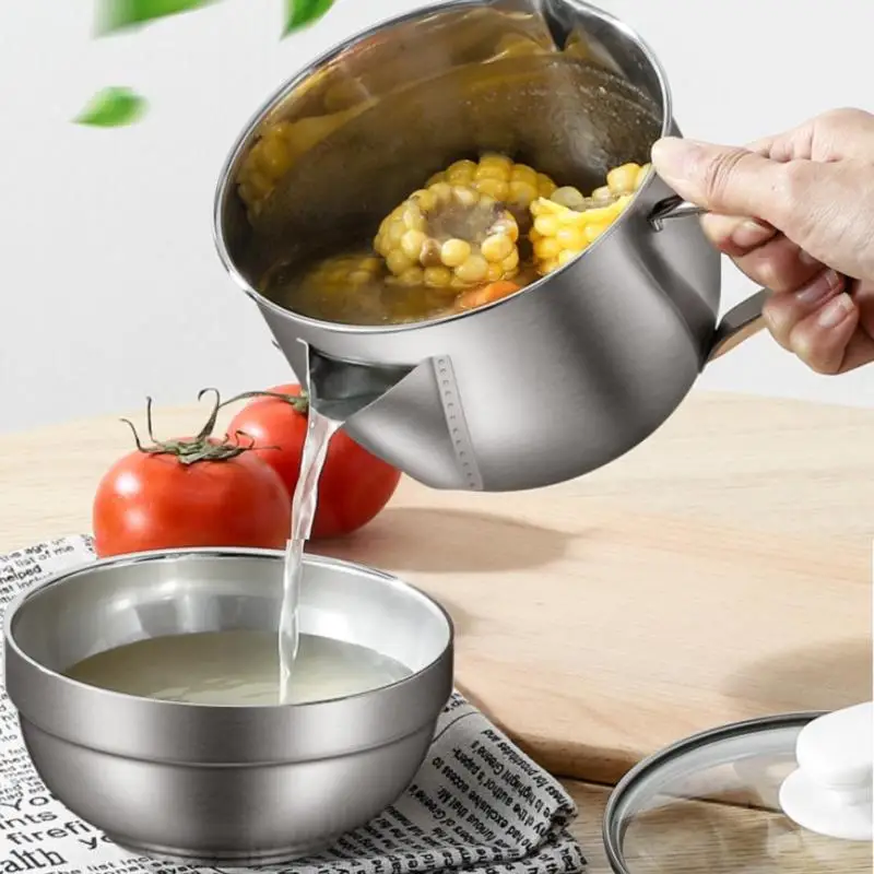 

1000ML Multi-use Stainless Steel Gravy Oil Soup Fat Separator Grease Oiler Filter Strainer Bowl Home Kitchen Cooking Tools #8