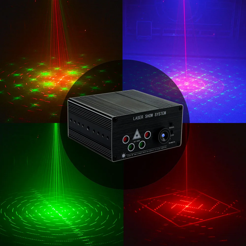 Миниатюрный светодиодный лазерный светильник RGB 120 с узорами проектор 5 линзами 3