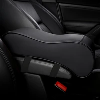 car central armrest leather pad black auto center arm rest seat box mat cushion pillow cover vehicle protective styling