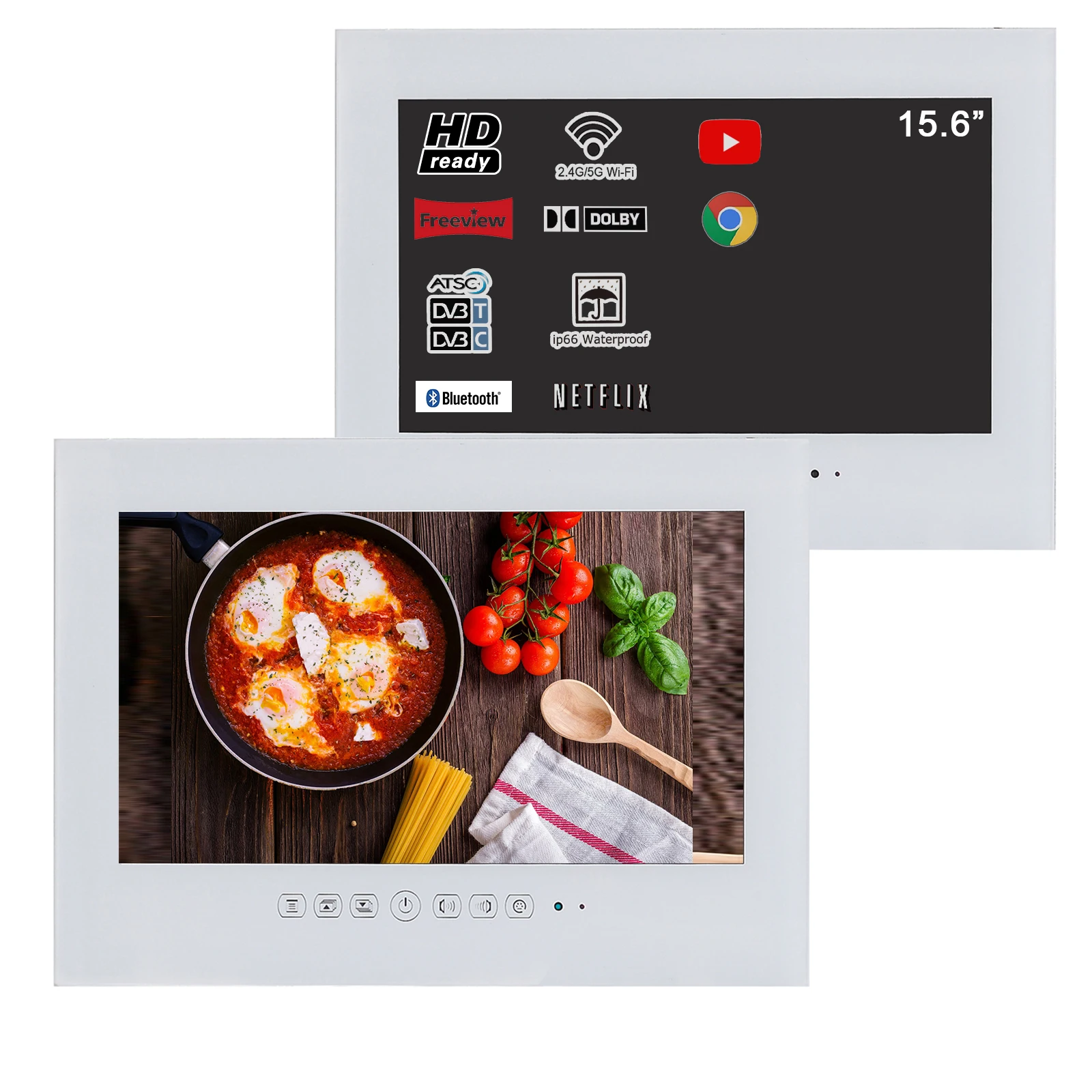 Souria 15 6 iness Белый светодиодный смарт телевизор для ванной комнаты плоский экран IP66