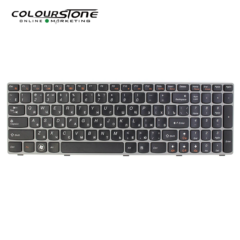 Русская клавиатура для lenovo G570 Z560 черная с серой рамкой|lenovo g570 keyboard|g570 keyboardkeyboard |
