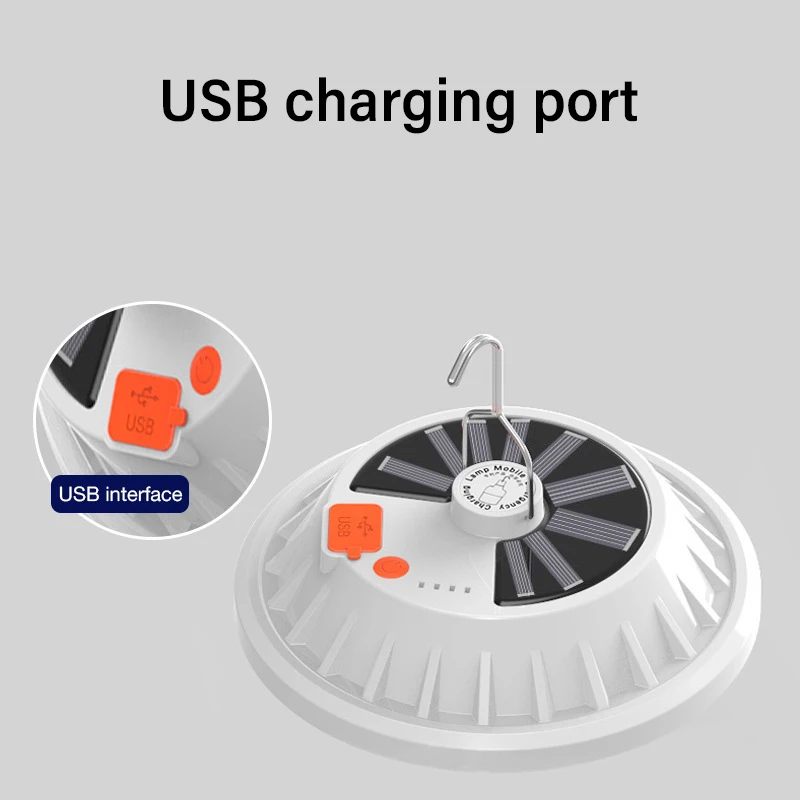 Solar Camping Light LED Bulb 18650 USB Charge Portable Lanterns Remote Control Emergency Tent Hanging light For Outdoor Fishing | Освещение