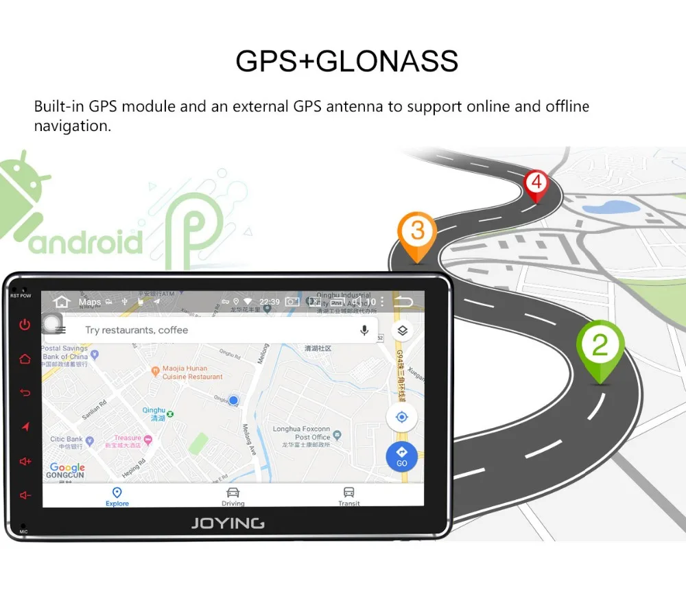 Радушный автомобильный радиоприемник 1 Din Android 9,0 универсальный gps навигатор 7 дюймов 2 ГБ+ 16 Гб Rom сенсорный экран четырехъядерный автомобильный стерео видео плеер