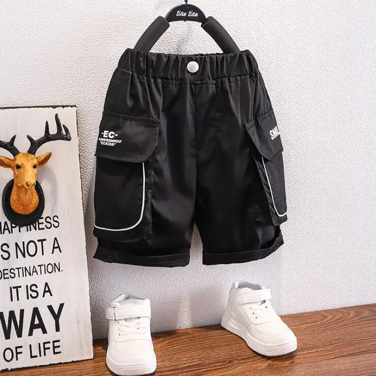 

Шорты детские хлопковые однотонные с эластичным поясом, модные спортивные штаны для мальчиков и девочек, трусы для малышей, пляжная одежда, ...