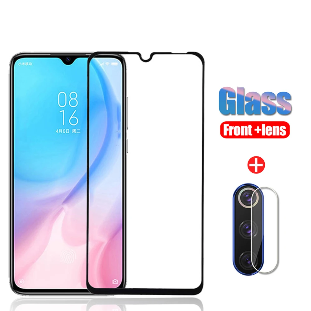 Защитное стекло 2 в 1 на xiomi mi 9 lite пленка для объектива камеры закаленное xiaomi light mi9 T