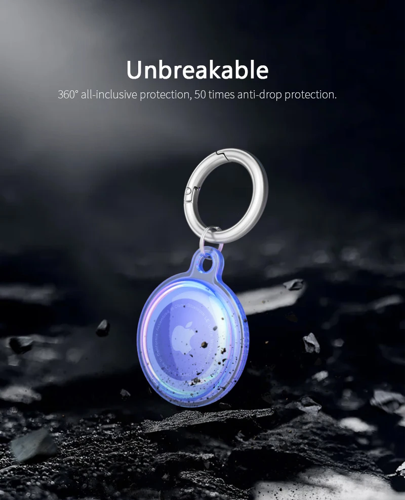 

Suitable For Apple Airtags Locator Silicone Protective Sleeve Metal Ring Buckle Sports Soft Plastic Shell