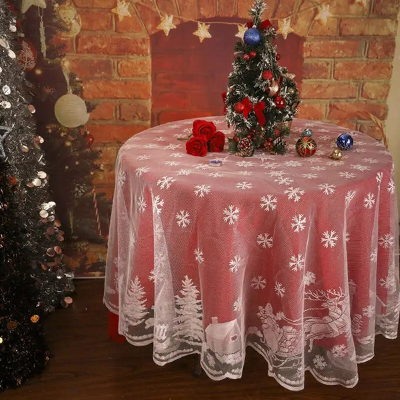 Red Lace Round Table Cloth Cover Floral Tablecloth Wedding Party Home Décor US | Дом и сад