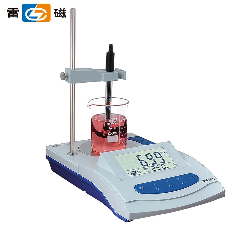

Shanghai Thunder Magnetic Desktop Acidity Meter PHS-3G Digital Display pH Meter PH pH Test with Backlit LCD Display