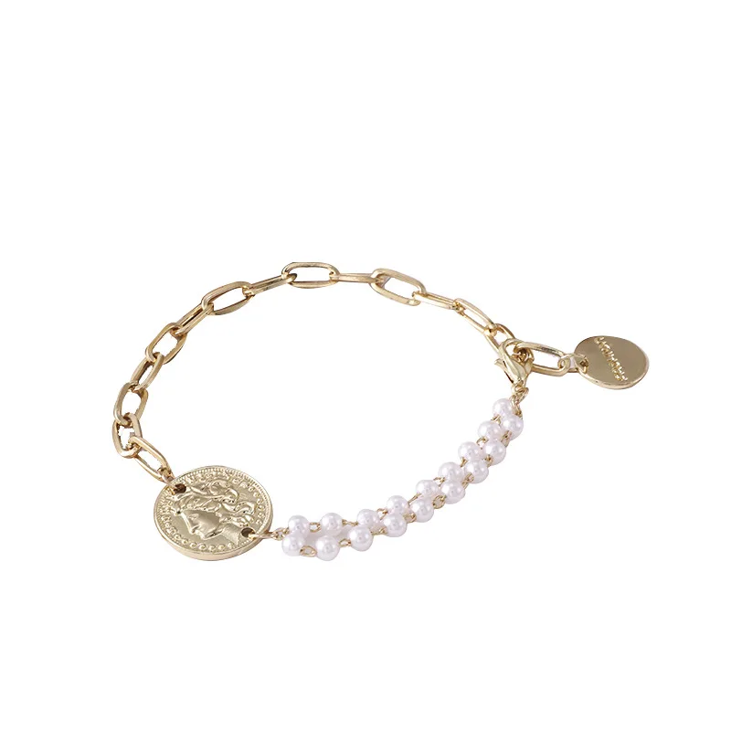 

2021 New Boho Simulated-Pearl Metal Bead Tassel Hollow Flower Bracelets for Women Charm Fashion Party Bohemia Beach Jewelry hot