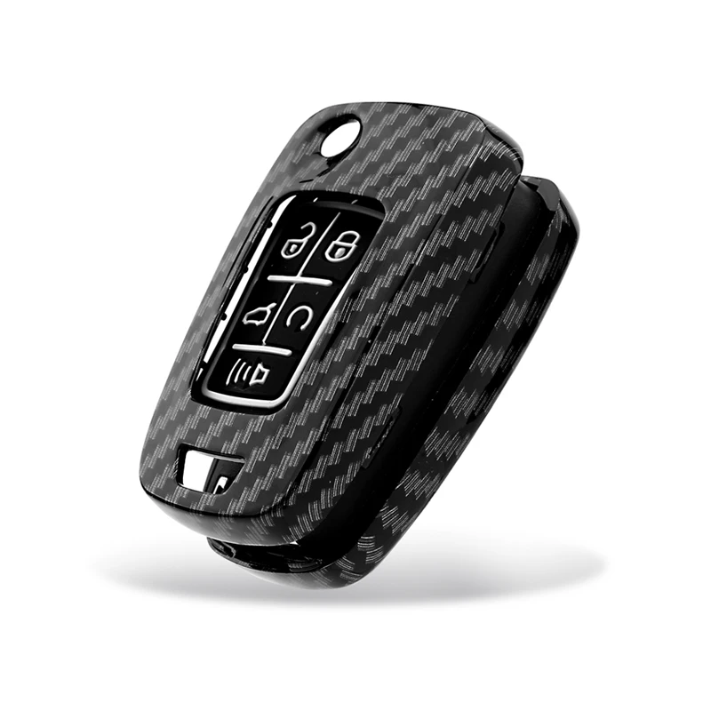 Чехол для автомобильного ключа с узором из углеродного волокна Chevrolet Buick Cruze Aveo Trax