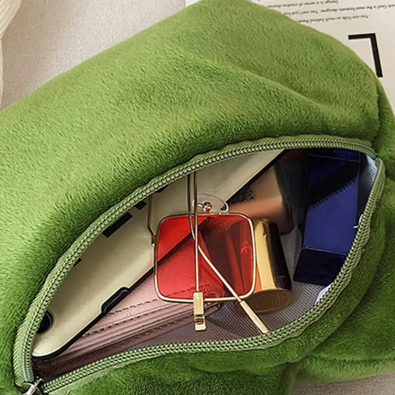 Женская наплечная сумка 3D Sad Frog зеленая забавная мессенджер для косплея с милыми