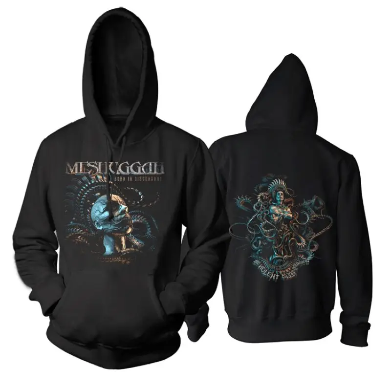 8 Designs Meshuggah Rock 3D Skull Pollover Hoodies Shell Jacket Hardrock Death Punk Metal Black Sweatshirt Sudadera